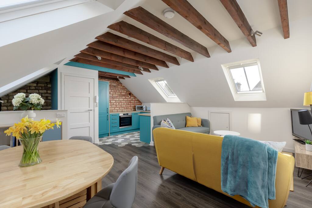 Bright and modern open plan living area