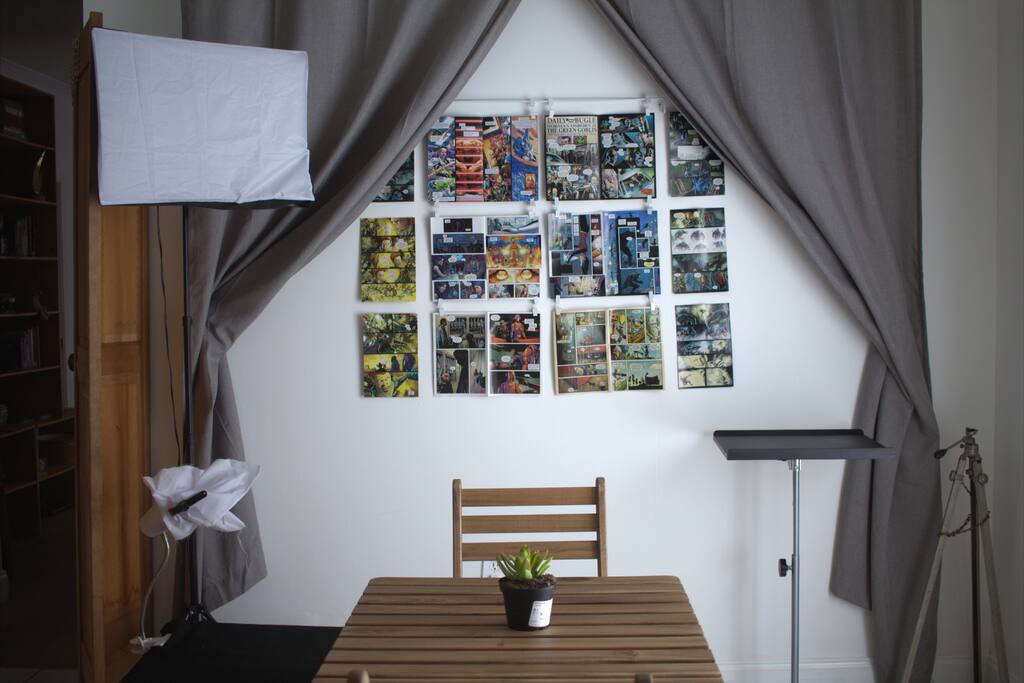 Audition Space (curtains pulled back when not auditioning)