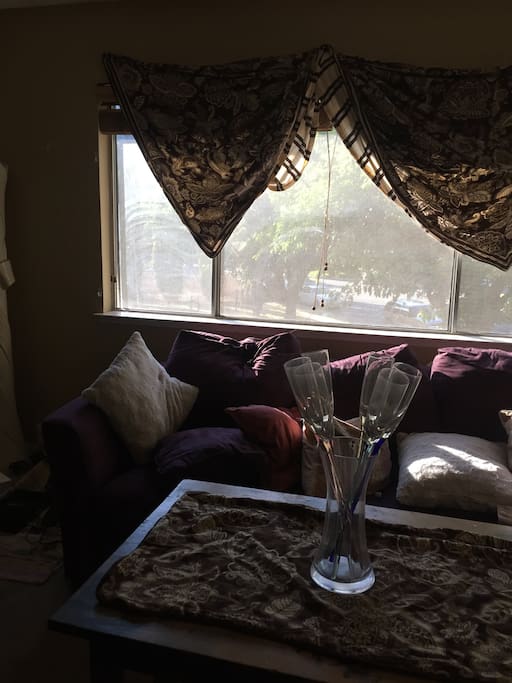 Couch in living room.