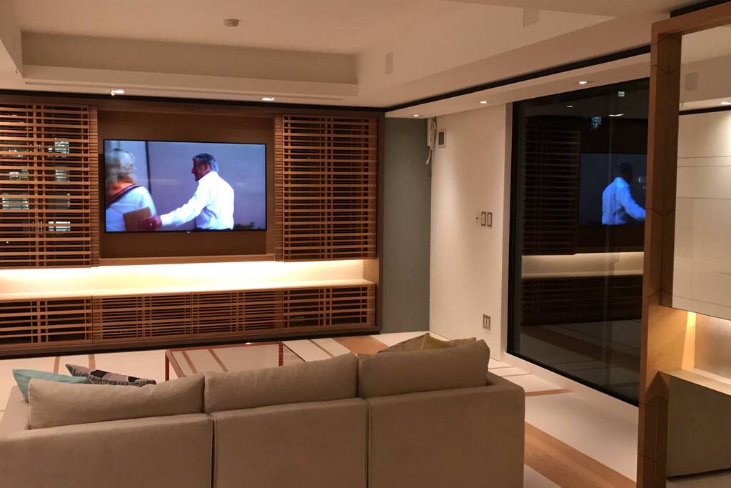 65 inch of guilty pleasure with a glass of wine and wind down from your busy day!