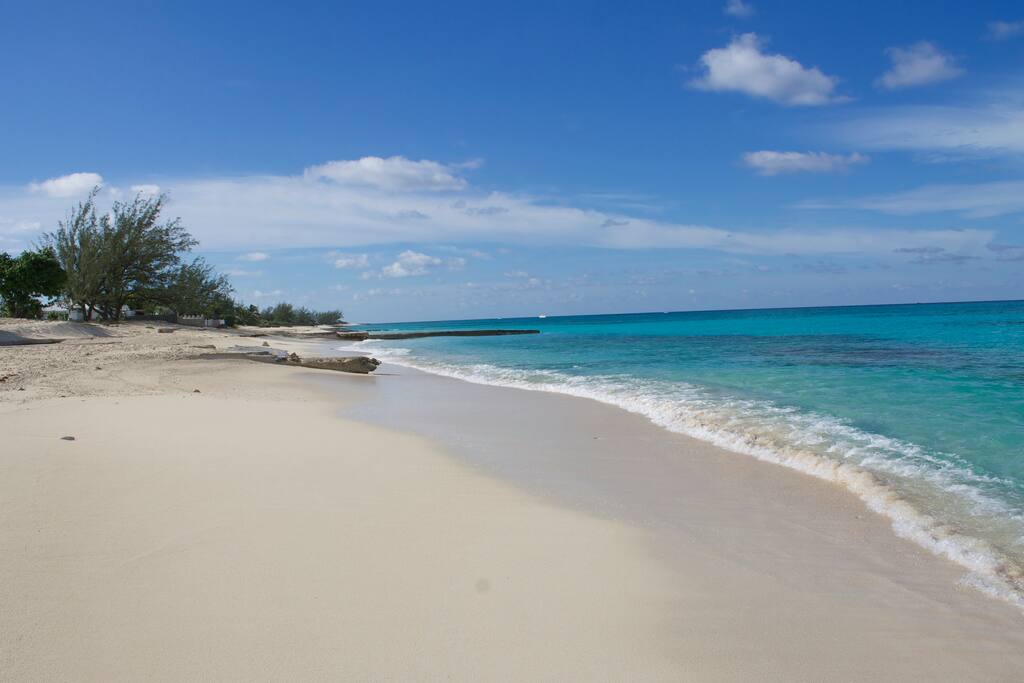 The beach across the street looking south.