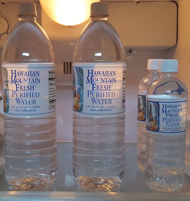 Complimentary Menehune Water is included in your refrigerator.