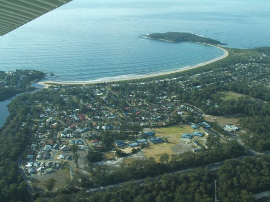 Pelican view of Broulee