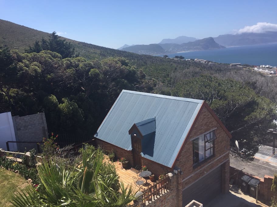 View of the Love Nest from the main house above