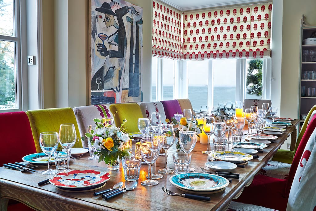 Dining Area with glorious sea views
