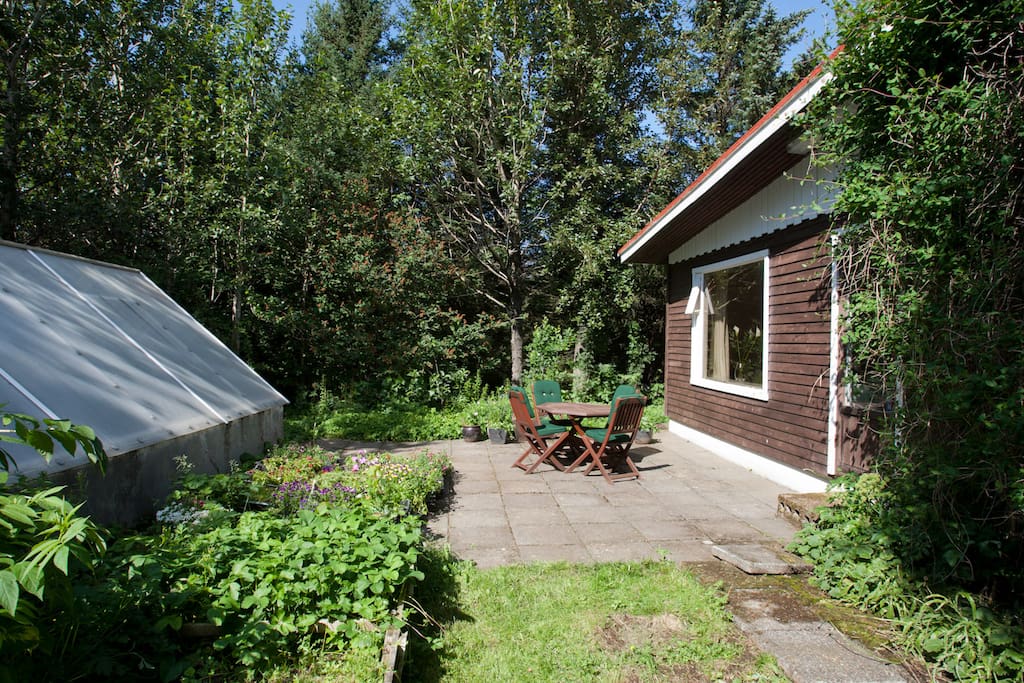 Our house,
the back garden & the Greenhouse.