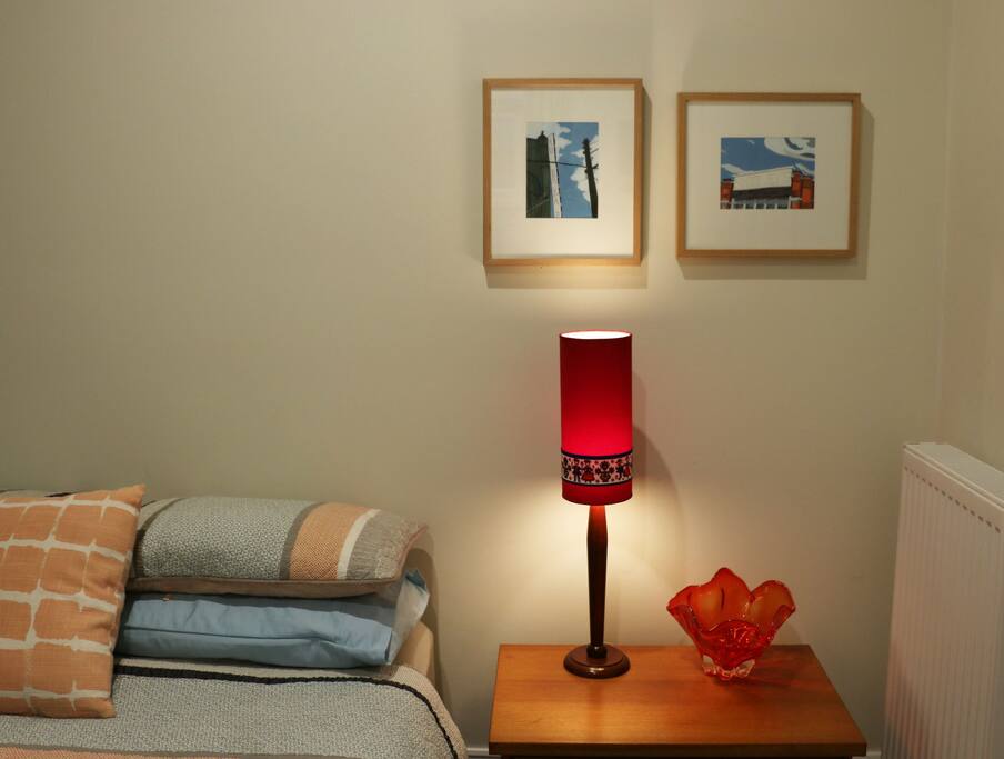 Stylishly furnished with vintage furniture and collectibles