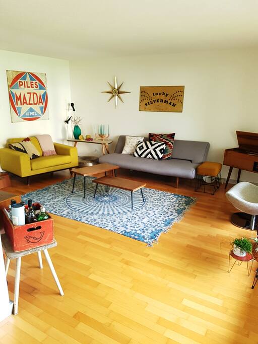 Living room with sofa bed