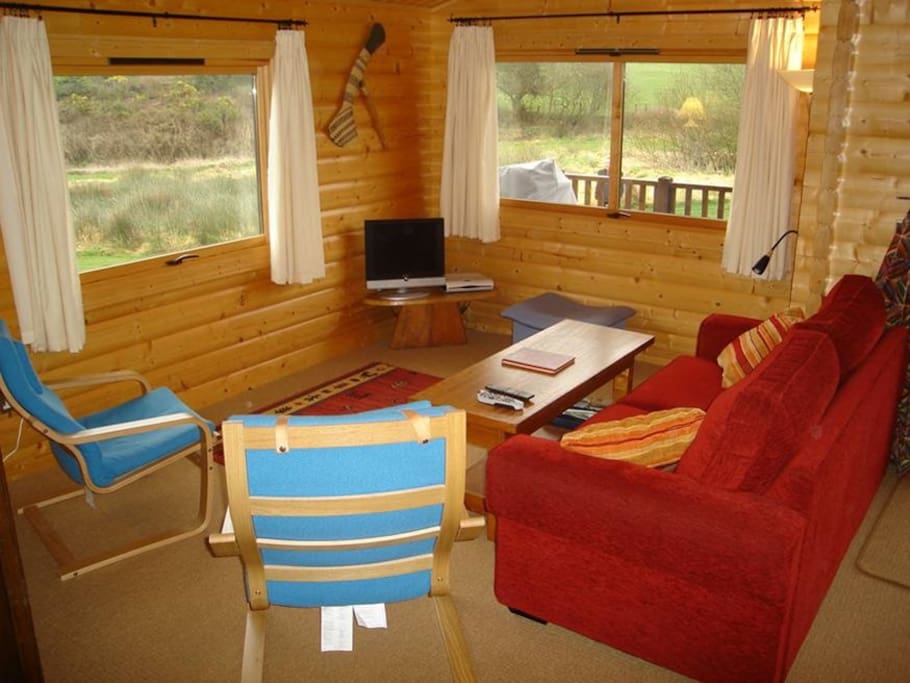 Lounge area with TV and Double Sofa bed