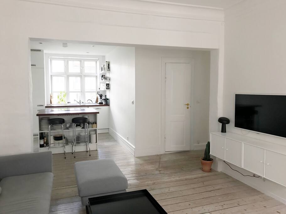 Living room and kitchen