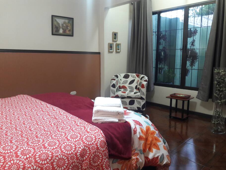 Suite with view of garden
