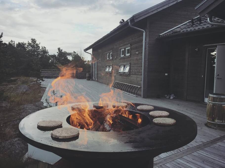 Baksida med grill