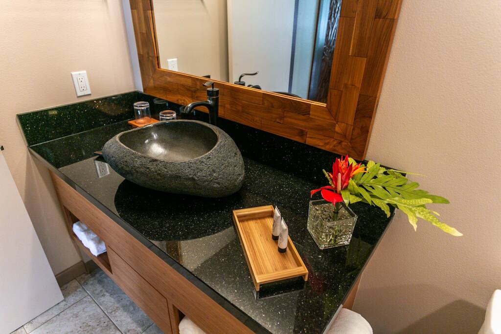 Natural Stone Sink and Granite Counter Top