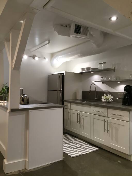 Kitchen from sitting area.