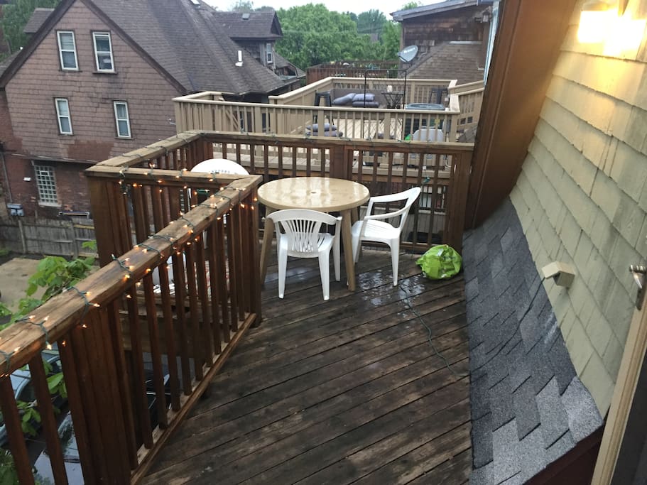 Large porch off the back of the home