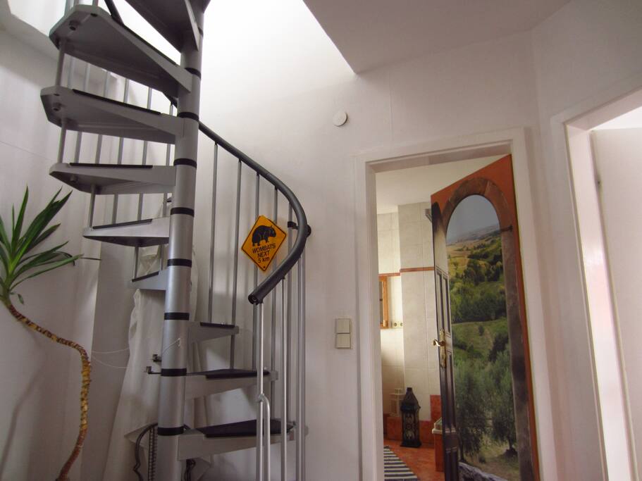 Treppe zur Dachterasse