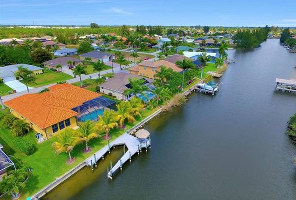 Overhead view of house.