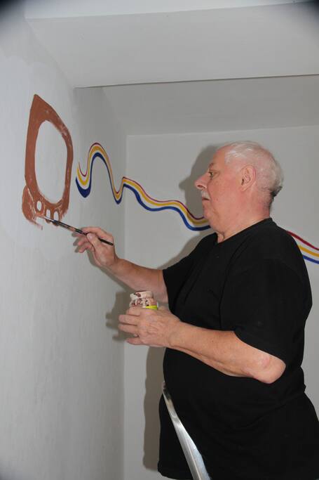 The artist at work