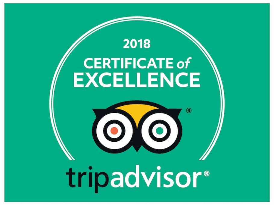 Received the TripAdvisor Certificate of Excellence in 2018, for the second year in a row :)