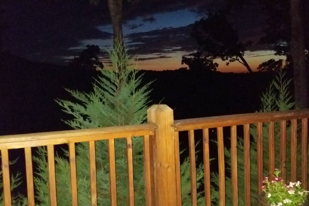 Sunset from the open air deck