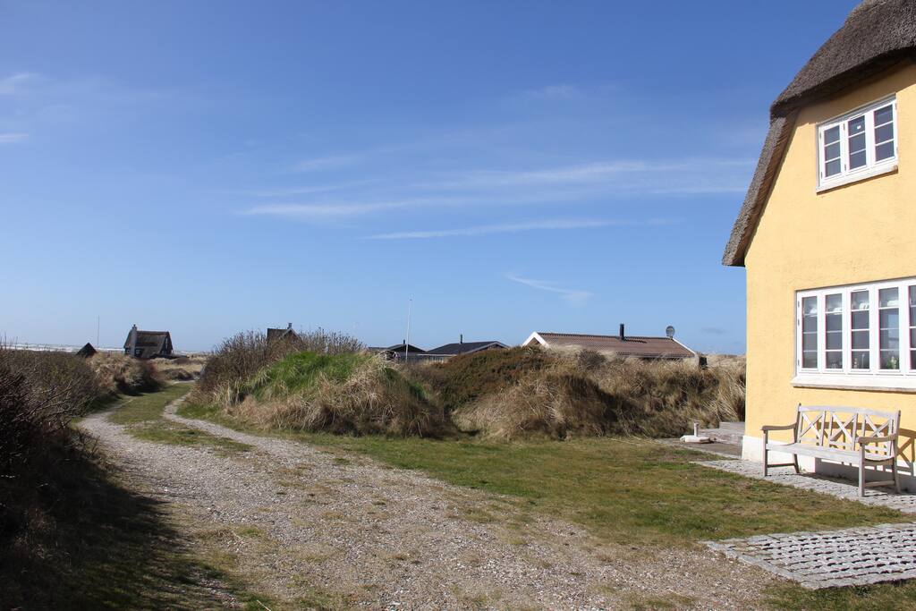 Private driveway - looking towards the beach