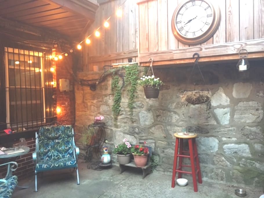 completely private outdoor patio