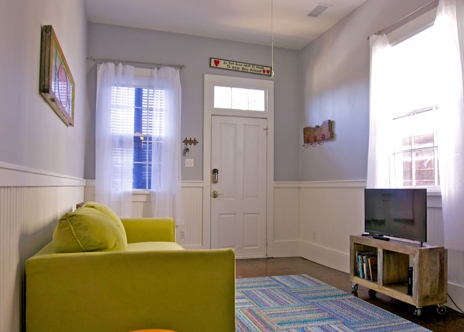 living room, looking toward entrance