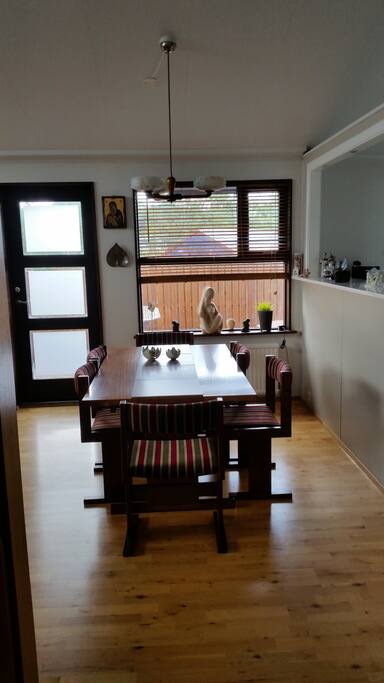 The dining room.