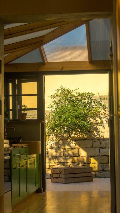 Kitchen and patio