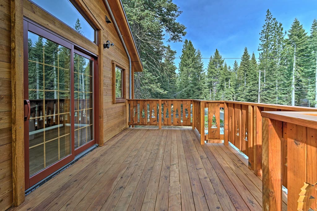 Up to 8 travelers will enjoy the scenic forest views from this home's 3 viewing decks.