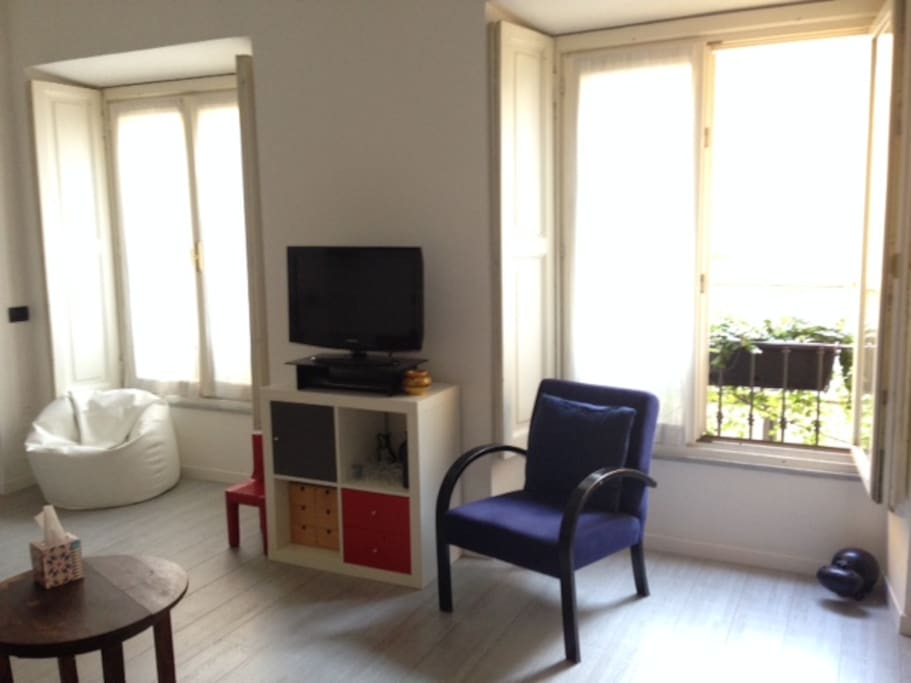 Living room seen from another side.
TV