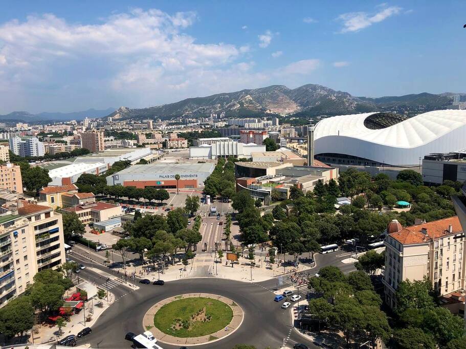 Vue depuis la terrasse.