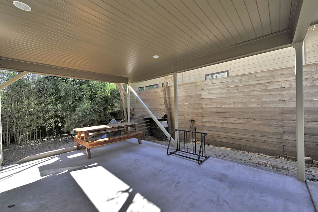 Covered picnic table for outdoor dinners