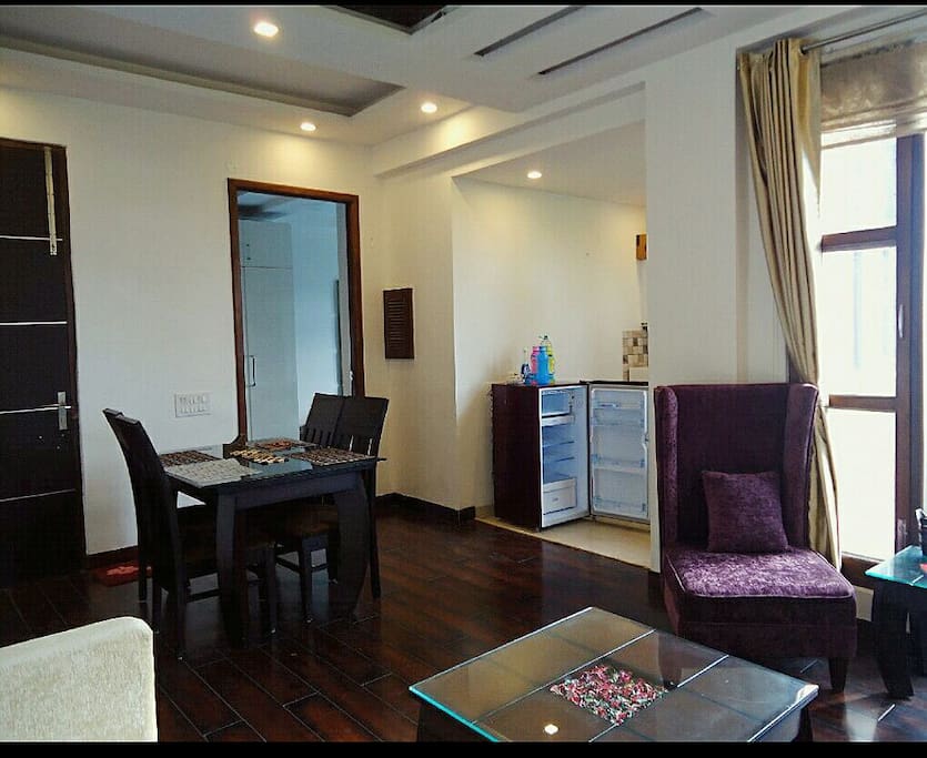 Dining area with fridge..... for coolers and chillers.... Enjoy !!