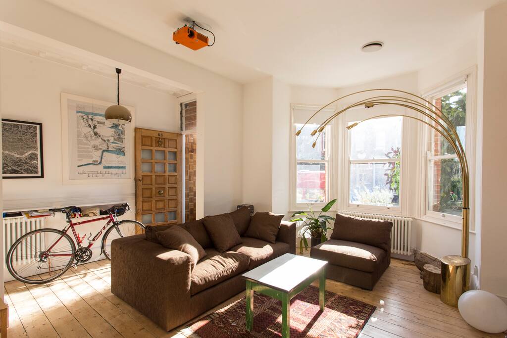 south facing sunny living room