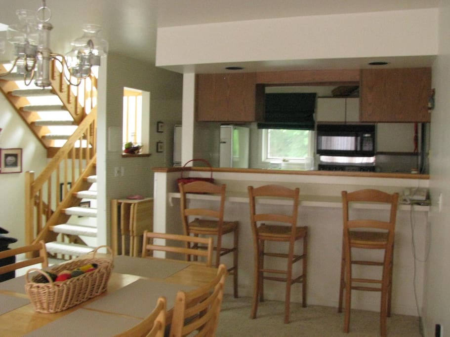 dining area and kitchen