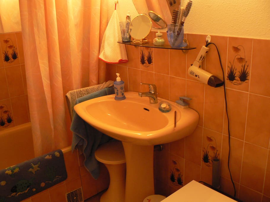 Une salle de bain des années 80