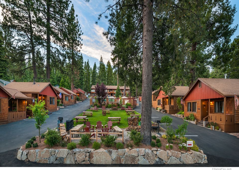 Our little cabins in the woods!