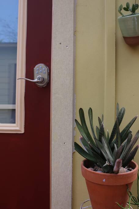 No key needed, come and go as you please.