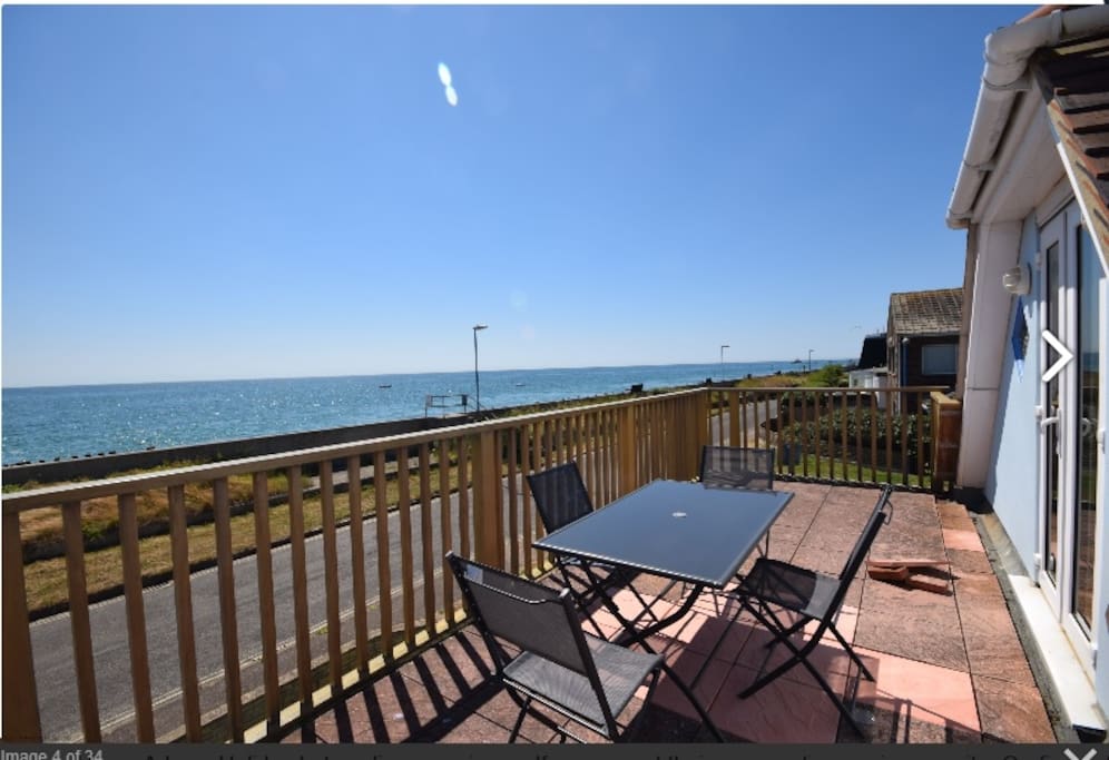 Enjoy dining on the balcony