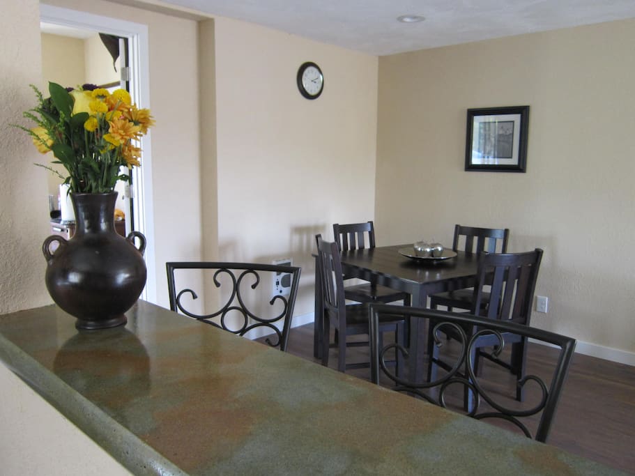 Bar and Kitchen table.