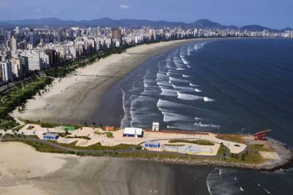 Praia de Santos vista aérea
