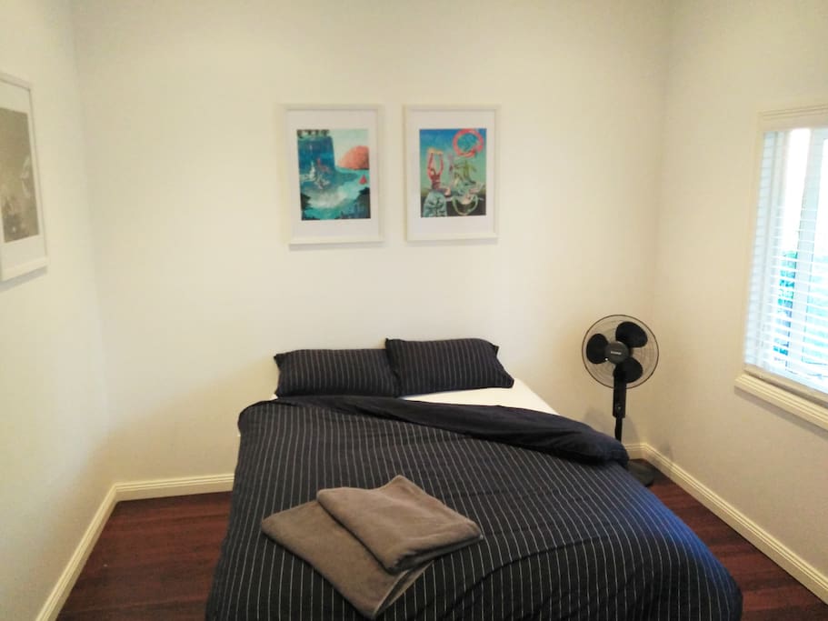 Fresh, new, queen Bed.