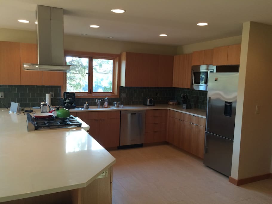 A well appointed kitchen for making a meal when you just don't want to leave the house and the solitude.