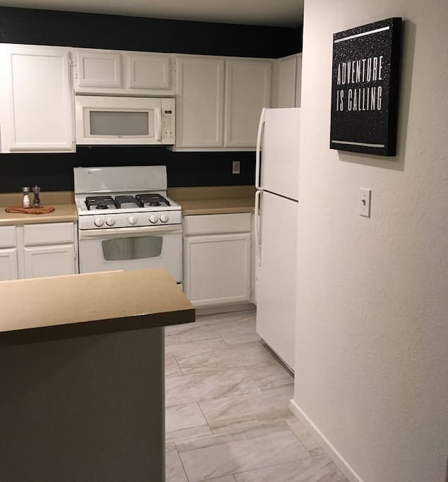 Fresh and beautifully redesigned full kitchen. Complimentary coffee available.