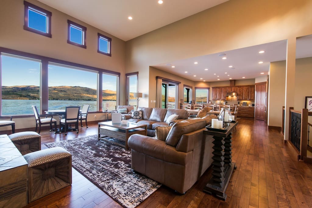 Azure Bay Waterfront Retreat - Main Living Space