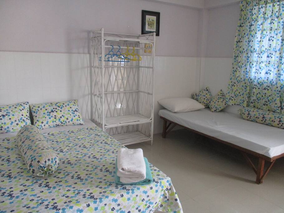 Sochea's Triple Room with fans