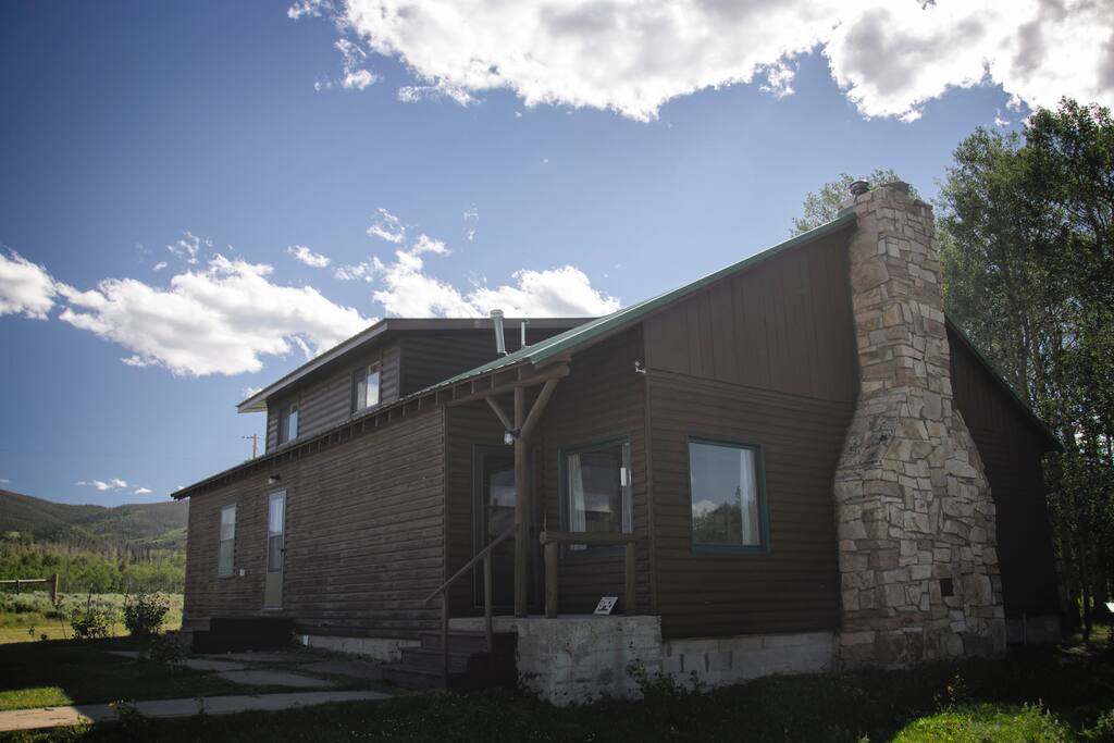 The beautiful cabin on the mountain