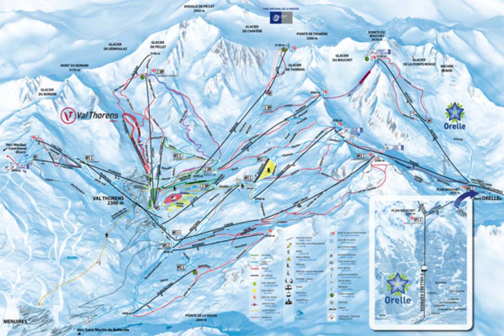 Plan des pistes secteur ORELLE