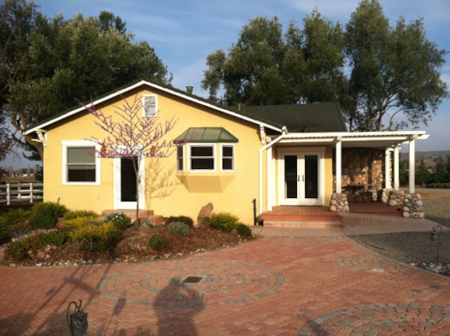 Private casita with private deck / patio with mountain, vineyard and garden views.